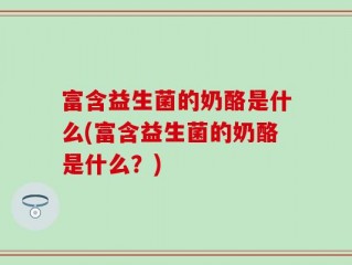 富含益生菌的奶酪是什么(富含益生菌的奶酪是什么？)