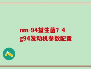nm-94益生菌？4g94发动机参数配置