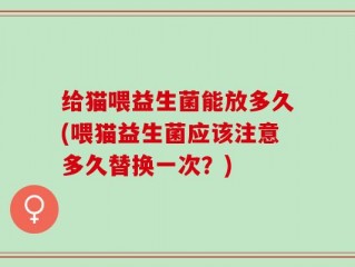 给猫喂益生菌能放多久(喂猫益生菌应该注意多久替换一次？)