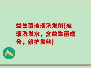 益生菌玻璃洗发剂(玻璃洗发水，含益生菌成分，修护发丝)