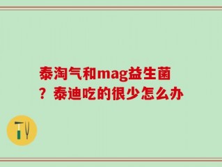 泰淘气和mag益生菌？泰迪吃的很少怎么办