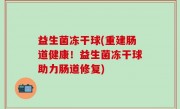 益生菌冻干球(重建肠道健康！益生菌冻干球助力肠道修复)