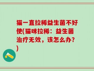 猫一直拉稀益生菌不好使(猫咪拉稀：益生菌治疗无效，该怎么办？)