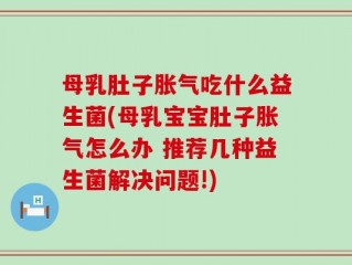 母乳肚子胀气吃什么益生菌(母乳宝宝肚子胀气怎么办 推荐几种益生菌解决问题!)