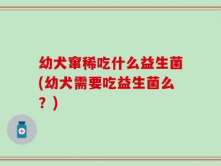 幼犬窜稀吃什么益生菌(幼犬需要吃益生菌么？)