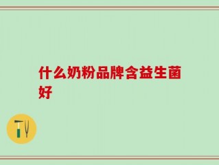 什么奶粉品牌含益生菌好