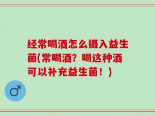 经常喝酒怎么摄入益生菌(常喝酒？喝这种酒可以补充益生菌！)