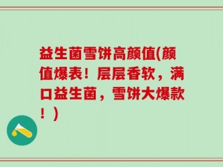 益生菌雪饼高颜值(颜值爆表！层层香软，满口益生菌，雪饼大爆款！)