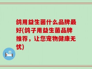 鸽用益生菌什么品牌最好(鸽子用益生菌品牌推荐，让您宠物健康无忧)