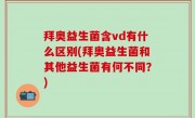 拜奥益生菌含vd有什么区别(拜奥益生菌和其他益生菌有何不同？)