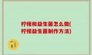 柠檬和益生菌怎么做(柠檬益生菌制作方法)