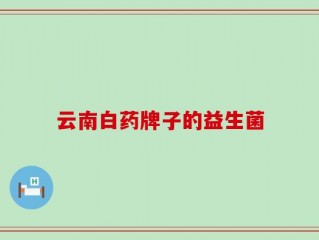 云南白药牌子的益生菌