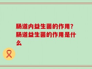 肠道内益生菌的作用？肠道益生菌的作用是什么