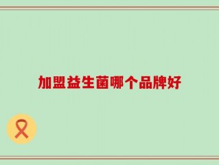 加盟益生菌哪个品牌好