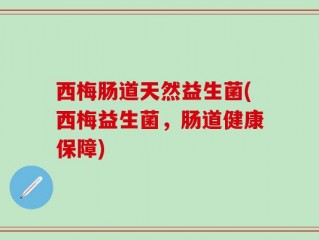 西梅肠道天然益生菌(西梅益生菌，肠道健康保障)