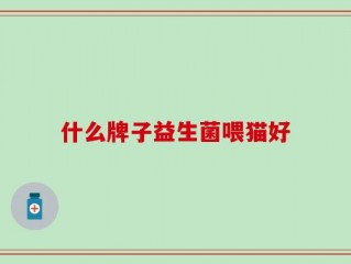 什么牌子益生菌喂猫好