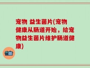 宠物 益生菌片(宠物健康从肠道开始，给宠物益生菌片维护肠道健康)