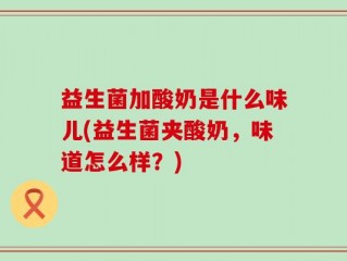 益生菌加酸奶是什么味儿(益生菌夹酸奶，味道怎么样？)