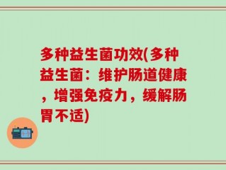 多种益生菌功效(多种益生菌：维护肠道健康，增强免疫力，缓解肠胃不适)