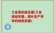 工业用的益生菌(工业级益生菌，提升生产效率的秘密武器)