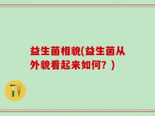 益生菌相貌(益生菌从外貌看起来如何？)
