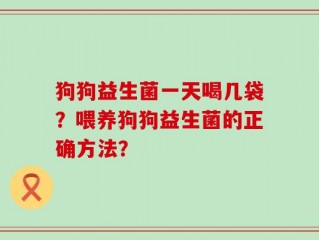 狗狗益生菌一天喝几袋？喂养狗狗益生菌的正确方法？