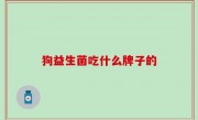 狗益生菌吃什么牌子的