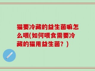 猫要冷藏的益生菌嘛怎么喂(如何喂食需要冷藏的猫用益生菌？)