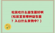 松鼠吃什么益生菌好啊(松鼠宜食哪种益生菌？入口什么食物中？)