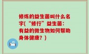 修炼的益生菌叫什么名字(“修行”益生菌：有益的微生物如何帮助身体健康？)