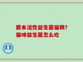 原本活性益生菌猫粮？猫咪益生菌怎么吃