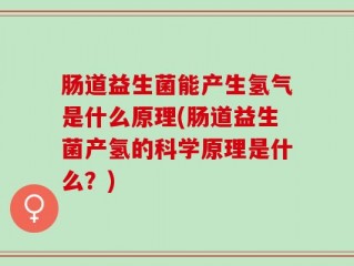 肠道益生菌能产生氢气是什么原理(肠道益生菌产氢的科学原理是什么？)