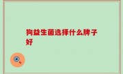 狗益生菌选择什么牌子好