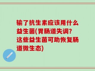 输了抗生素应该用什么益生菌(胃肠道失调？这些益生菌可助恢复肠道微生态)