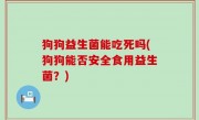 狗狗益生菌能吃死吗(狗狗能否安全食用益生菌？)