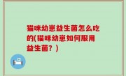 猫咪幼崽益生菌怎么吃的(猫咪幼崽如何服用益生菌？)