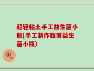 超轻粘土手工益生菌小瓶(手工制作超萌益生菌小瓶)