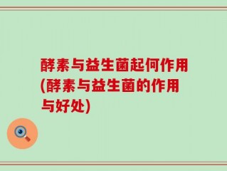 酵素与益生菌起何作用(酵素与益生菌的作用与好处)