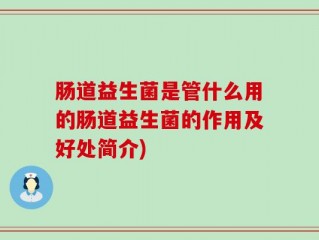 肠道益生菌是管什么用的肠道益生菌的作用及好处简介)