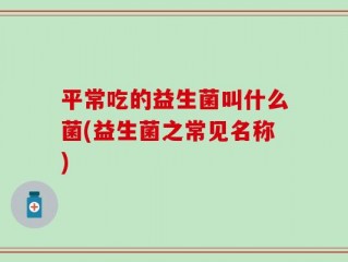 平常吃的益生菌叫什么菌(益生菌之常见名称)