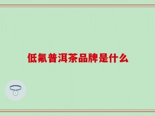 低氟普洱茶品牌是什么