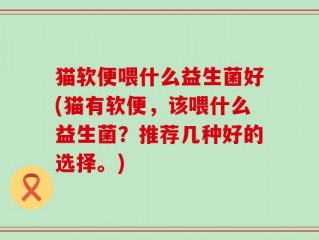 猫软便喂什么益生菌好(猫有软便，该喂什么益生菌？推荐几种好的选择。)