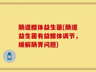 肠道腺体益生菌(肠道益生菌有益腺体调节，缓解肠胃问题)