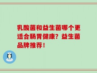 乳酸菌和益生菌哪个更适合肠胃健康？益生菌品牌推荐！