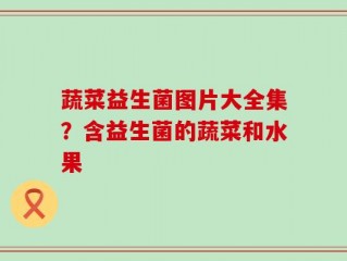 蔬菜益生菌图片大全集？含益生菌的蔬菜和水果