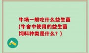 牛场一般吃什么益生菌(牛舍中使用的益生菌饲料种类是什么？)