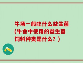 牛场一般吃什么益生菌(牛舍中使用的益生菌饲料种类是什么？)