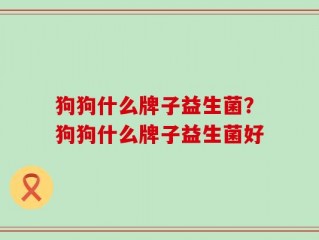 狗狗什么牌子益生菌？狗狗什么牌子益生菌好