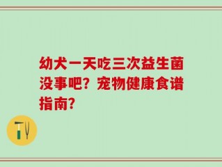 幼犬一天吃三次益生菌没事吧？宠物健康食谱指南？