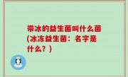 带冰的益生菌叫什么菌(冰冻益生菌：名字是什么？)